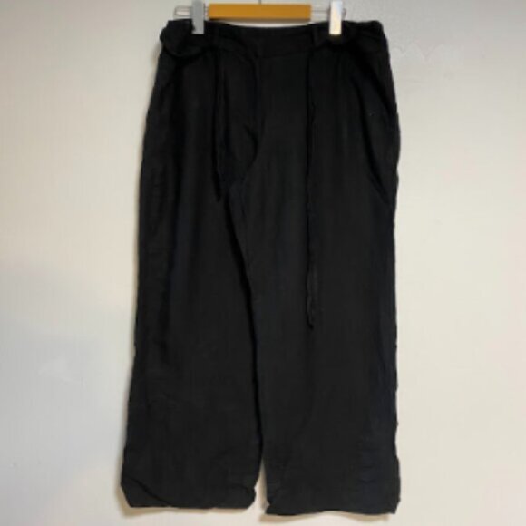 Zac & Rachel Women's Black Linen Blend Wide Leg Pants Size 12 - Picture 2 of 10